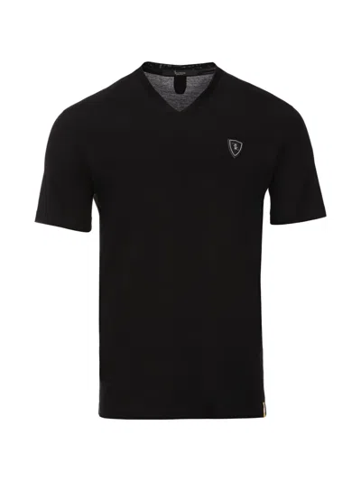 Billionaire Dionysos Logo-patch V-neck T-shirt In Black