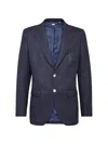 Billionaire Double B Single-breasted Blazer In Blue