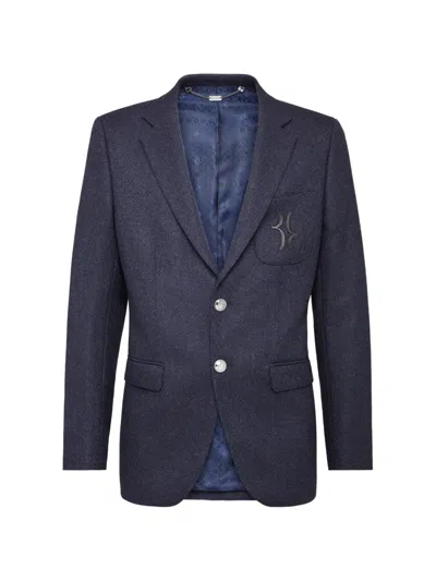 Billionaire Double B Single-breasted Blazer In Blue