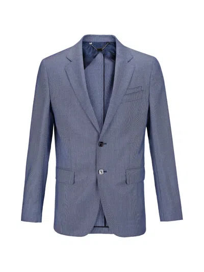 Billionaire Double B Single-breasted Blazer In Blue