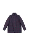 Billionaire Edwin Stud-button Quilted Jacket In Blue