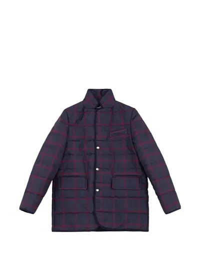 Billionaire Kids' Edwin Stud-button Quilted Jacket In Blue