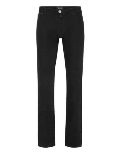 Billionaire Elaphe 5 Pockets Super Straight Cut Jeans Men In Black