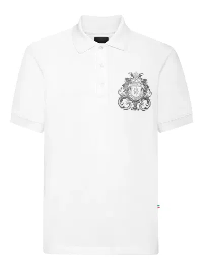 Billionaire Emblem-embroidered Polo Shirt In White