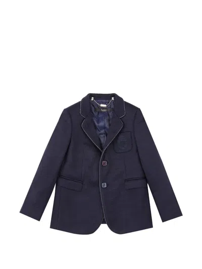 Billionaire Kids' Embroidered Blazer In Blue