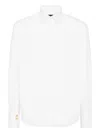 Billionaire Embroidered Cotton Shirt In White