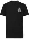 Billionaire Embroidered Crest T-shirt In Schwarz