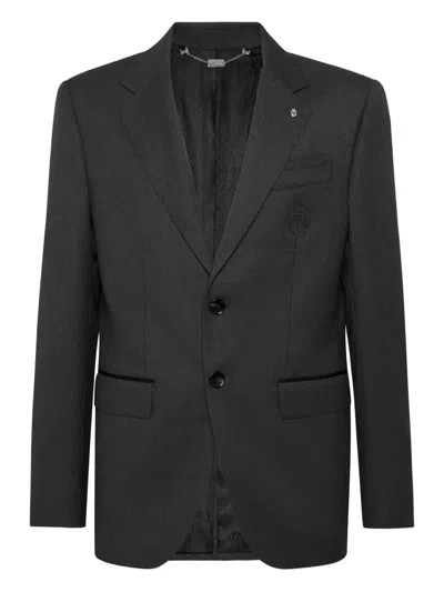 Billionaire Geknöpfter Blazer Mit Stickerei In Black