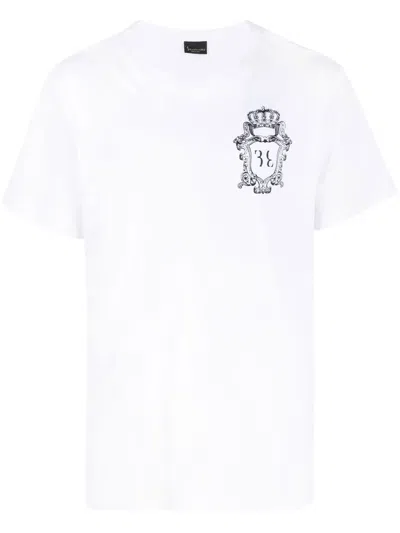 Billionaire Embroidered-logo Detail T-shirt In White