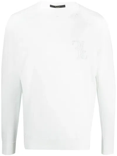 Billionaire Embroidered Logo Sweater In Blue