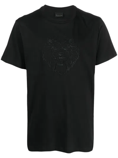 Billionaire Embroidered-motif Cotton T-shirt In Black
