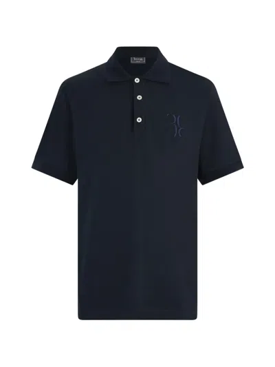 Billionaire Embroidered Polo Shirt In Blue