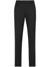 Billionaire Embroidered Wool Chinos In "02 Black"