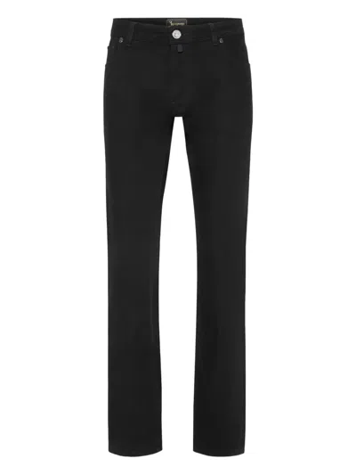 Billionaire Five-pocket Straight-leg Jeans In Black
