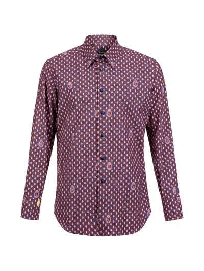 Billionaire 가브리엘 프린트 셔츠 In Purple