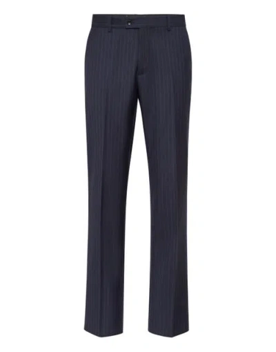 Billionaire Gessato Classic Trousers Joy Fit Men In Blue