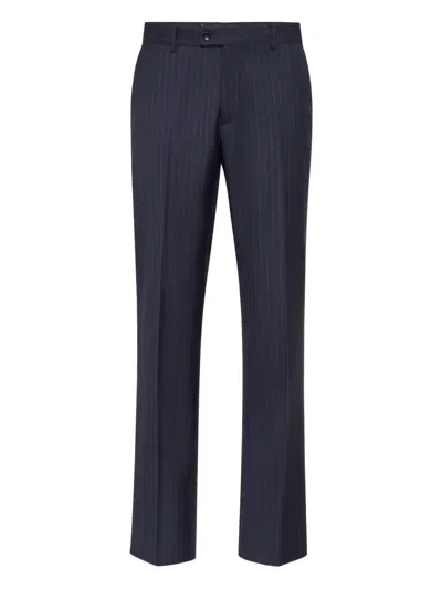 Billionaire Gessato Pinstripe Trousers In Blue