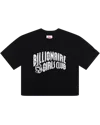 Billionaire Girls Club Exclusives Classic Curve Logo Cropped Tee In Black