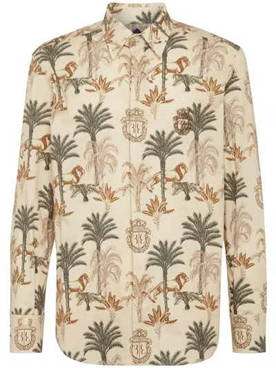 Billionaire Graphic-print Cotton Shirt In 中性色