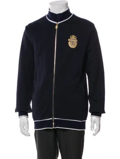 Pre-owned Billionaire Graphic Print Windbreaker In Blue