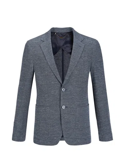 Billionaire Hack Lion-patch Blazer In Gray