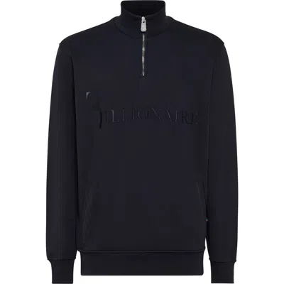 Billionaire Half-zip Tracksuit Jacket Logo Men In Blue