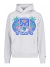 Billionaire Tropical Crest Popover Hoodie In Grey