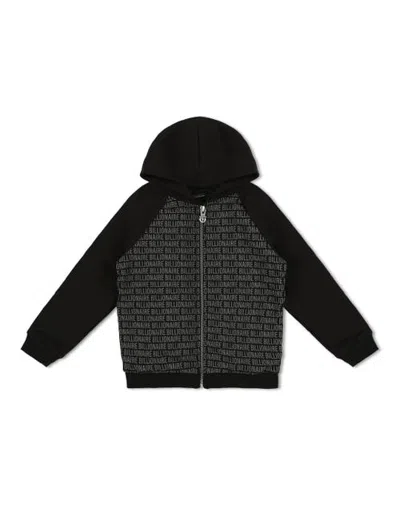Billionaire Kids'  Hoodie Sweatjacket Boy In Black