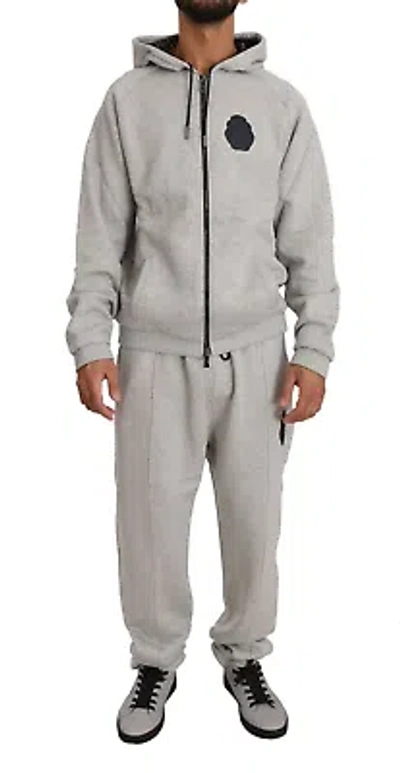 Pre-owned Billionaire Italian Couture Gray Cotton Sweater Pants Tracksuit Set
