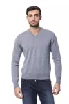 Billionaire Italian Couture Gray Merino Wool Sweater In Gray