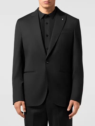 Billionaire Virgin Wool Single-breasted Blazer In Black