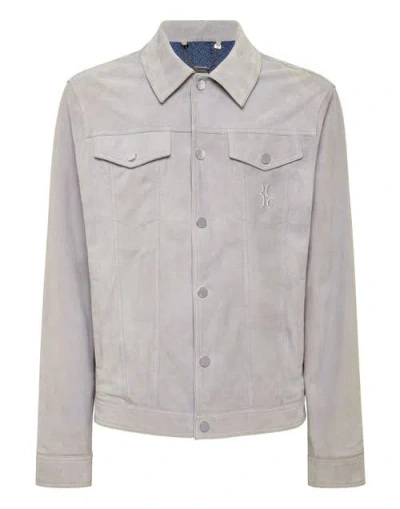 Billionaire Jacket Suede Men In Gray