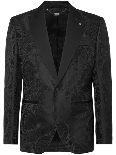 Billionaire Jacquard Blazer In Black