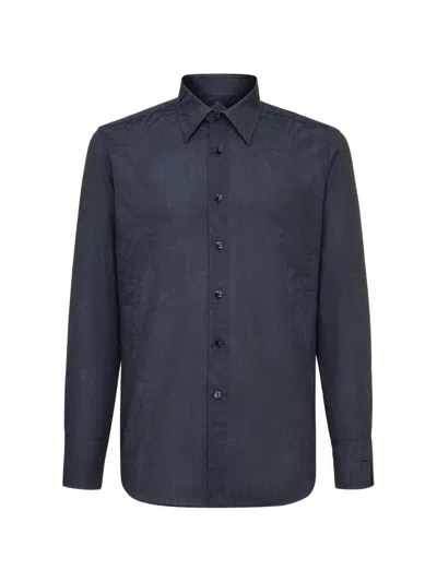 Billionaire Jacquard Palm Tree Shirt In Blue