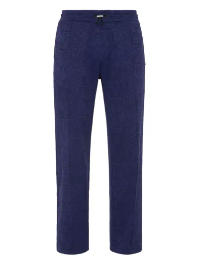 Billionaire Jacquard Track Pants In Blue