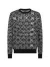 Billionaire Jacquard-monogram Sweater In Black