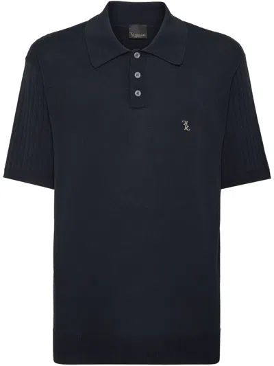 Billionaire Knitted Polo Shirt In Black