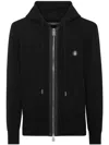 Billionaire Knitted Wool Hoodie In "02 Black"