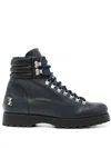 Billionaire Leather Ankle Boots In Blue