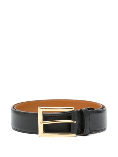 Billionaire Leather Belt In Black