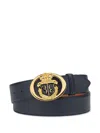 Billionaire Leather Belt In Blue