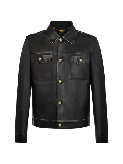 Billionaire Leather Jacket In Black