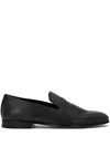 Billionaire Leather Loafers In Schwarz