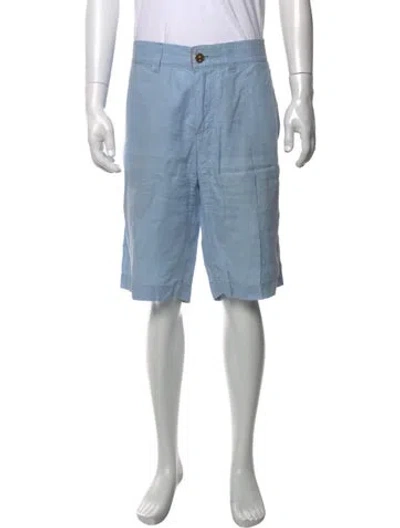 Pre-owned Billionaire Linen Chino Shorts In Blue