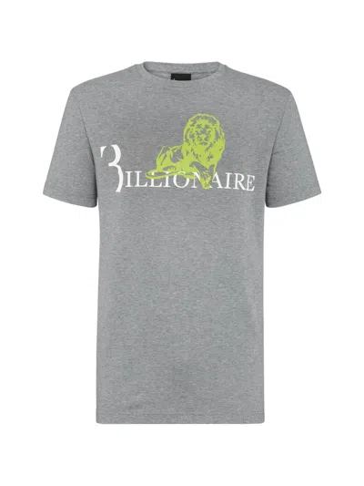 Billionaire Lion Logo-print T-shirt In Gray