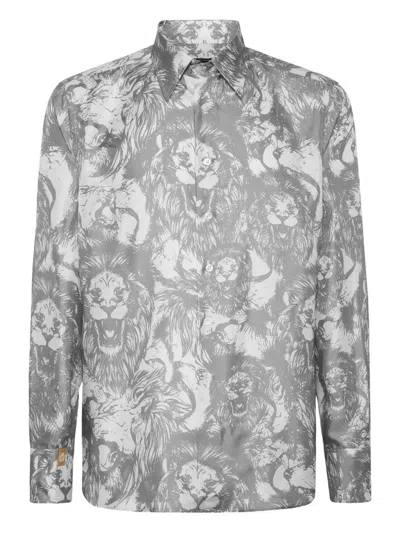 Billionaire Lion-print Shirt In Multi