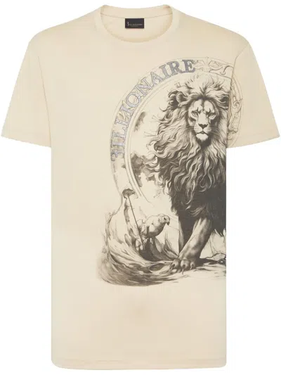 Billionaire Lion-print T-shirt In 中性色