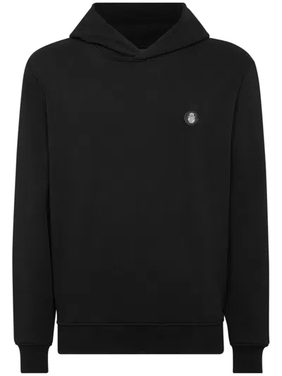 Billionaire Hoodie Mit Logo-applikation In Schwarz