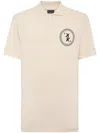 Billionaire Logo-embroidered Cotton Polo Shirt In Nude
