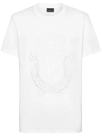 Billionaire Logo-embroidered Cotton T-shirt In White